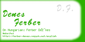 denes ferber business card